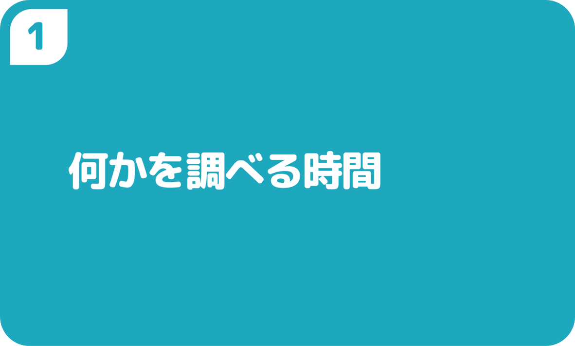 1何かを調べる時間