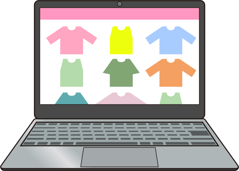 ショッピングサイトを使っている女性の画像